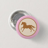 Birthday Party van Cowgirl Horse Kind Ronde Button 3,2 Cm (Voorkant /achterkant)
