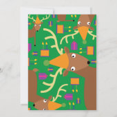 Birthday Party van Deer Animal Kind Kaart (Achterkant)