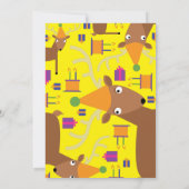 Birthday Party van Deer Animal Kind Kaart (Achterkant)