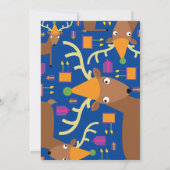 Birthday Party van Deer Animal Kind Kaart (Achterkant)