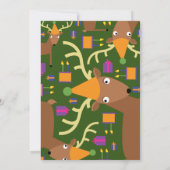 Birthday Party van Deer Animal Kind Kaart (Achterkant)