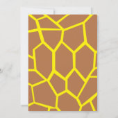 Birthday Party van Giraffe Animal Kind Kaart (Achterkant)