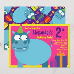 Birthday party van het Hippo-Kind Kaart