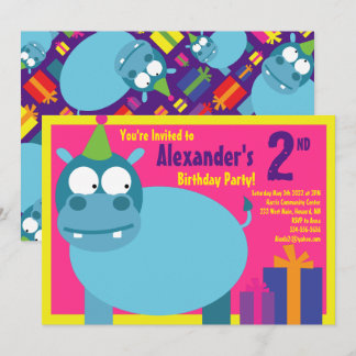 Birthday party van het Hippo-Kind Kaart