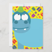 Birthday party van het Hippo-Kind Kaart (Achterkant)