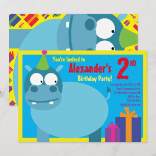 Birthday party van het Hippo-Kind Kaart