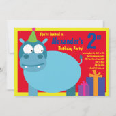 Birthday party van het Hippo-Kind Kaart (Voorkant)