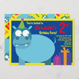 Birthday party van het Hippo-Kind Kaart