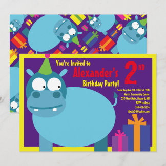 Birthday party van het Hippo-Kind Kaart