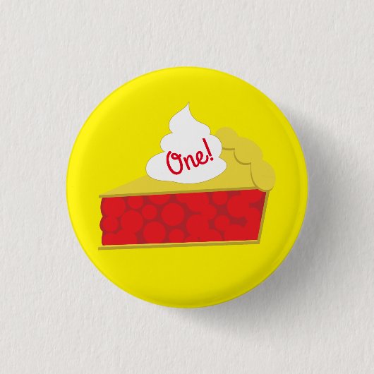 Birthday Party van het Kind Cutie Pie Cherry Ronde Button 3,2 Cm (Voorkant)