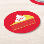 Birthday Party van het Kind Cutie Pie Cherry Ronde Kartonnen Onderzetter (Gebogen)