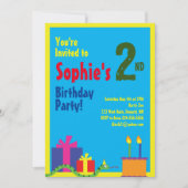 Birthday party van het Kind van slangendieren Kaart (Voorkant)