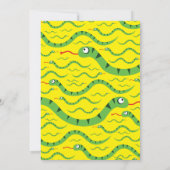 Birthday party van het Kind van slangendieren Kaart (Achterkant)