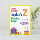 Birthday party van het Kind van slangendieren Kaart (Staand voorkant)