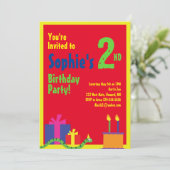 Birthday party van het Kind van slangendieren Kaart (Staand voorkant)