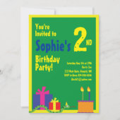 Birthday party van het Kind van slangendieren Kaart (Voorkant)