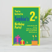 Birthday party van het Kind van slangendieren Kaart (Staand voorkant)