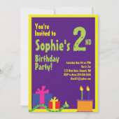 Birthday party van het Kind van slangendieren Kaart (Voorkant)