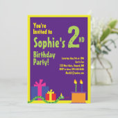 Birthday party van het Kind van slangendieren Kaart (Staand voorkant)