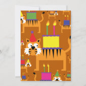 Birthday Party van het Kind van tijger Kaart (Achterkant)
