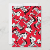 Birthday Party van het zebra Kind Kaart (Achterkant)