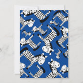 Birthday Party van het zebra Kind Kaart (Achterkant)