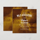 Birthday Party van Lion & Zebra Kaart (Voorkant / Achterkant)