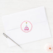 Birthday Party van Magic Fairy Girl | Magische Pot Ronde Sticker (Envelop)