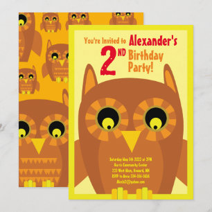 Birthday Party van Owl Animal Kind Kaart