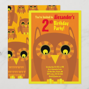 Birthday Party van Owl Animal Kind Kaart