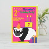 Birthday Party van Panda Animal Kind Kaart (Staand voorkant)