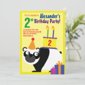 Birthday Party van Panda Animal Kind Kaart (Staand voorkant)