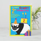 Birthday Party van Panda Animal Kind Kaart (Staand voorkant)