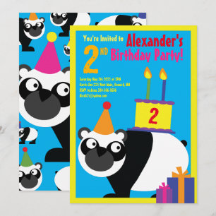 Birthday Party van Panda Animal Kind Kaart