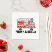 Birthday Party van Red Firetruck Child Servet (Insitu)