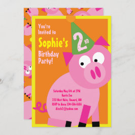 Birthday Party van Varkens Kind Kaart