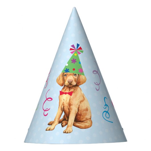Birthday Party Vizsla Party Pet Feesthoedjes (Voorkant)