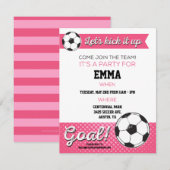 Birthday Party (Voetbal) nodigt 4.25x5.5 uit - Mei Kaart (Voorkant / Achterkant)