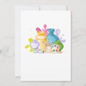 Birthday Party voor het schilderen van aardewerk Kaart (Achterkant)