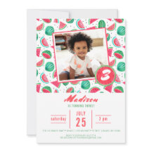 Birthday Party Watermeloen Fruit | Uitnodigingen
