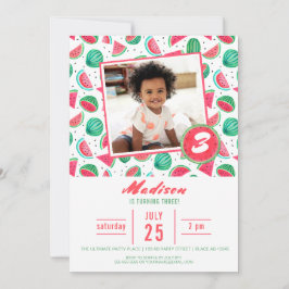 Birthday Party Watermeloen Fruit | Uitnodigingen