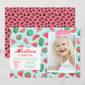 Birthday Party | Watermeloenvruchten | Uitnodiging (Voorkant / Achterkant)