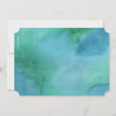 Birthday Party Waterverf | Uitnodigingsjongen Kaart (Achterkant)