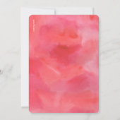 Birthday Party Waterverf | Uitnodigingsmeisje | Kaart (Achterkant)