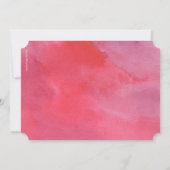 Birthday Party Waterverf | Uitnodigingsmeisje Kaart (Achterkant)