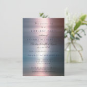 Birthday Party Weekend Ombre Metallic Gray Kaart (Staand voorkant)