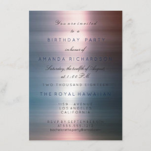 Birthday Party Weekend Ombre Metallic Gray Kaart