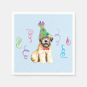 Birthday Party Wheaten Terrier Napkins Servet