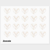 Birthday Party white gold glitter name Bedankt Hart Sticker (Vel)