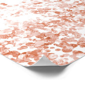 Birthday party white rozen goud glitter welkom poster (Hoek)